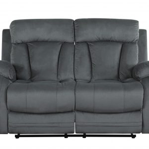 40" Modern Grey Fabric Loveseat