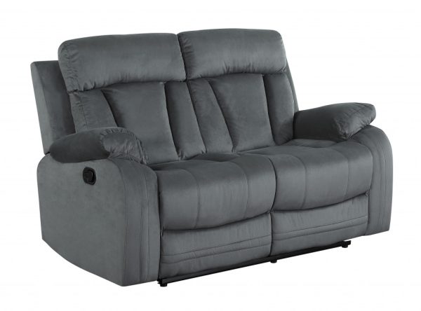 40" Modern Grey Fabric Loveseat - Image 2