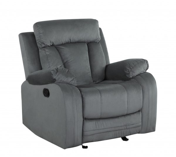 40" Modern Grey Fabric Chair - Image 2