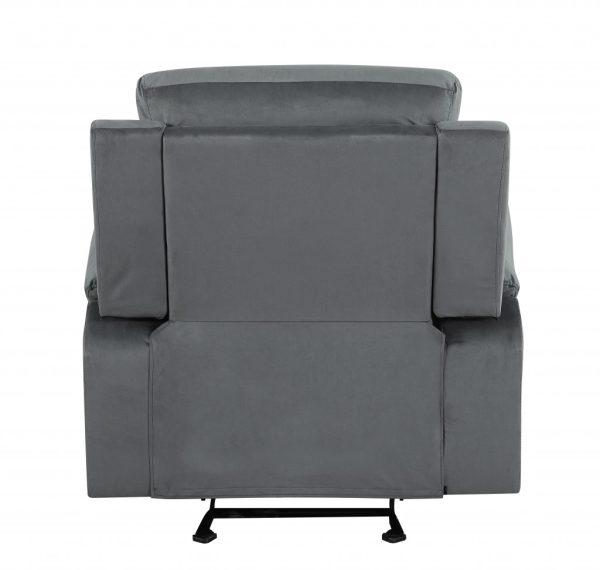 40" Modern Grey Fabric Chair - Image 3