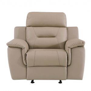 41" Beige Fascinating Leather Reclining Chair