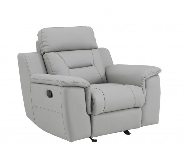 41" Grey Fascinating Leather Reclining Chair. - Image 2