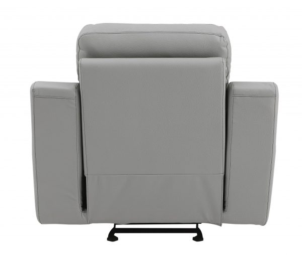 41" Grey Fascinating Leather Reclining Chair. - Image 4