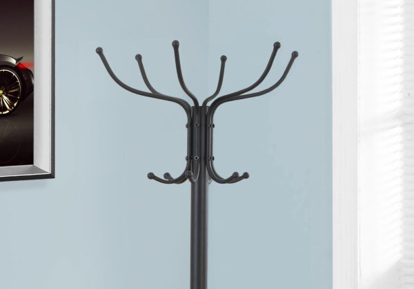 18" X 18" X 70" Black  Metal  Coat Rack - Image 3