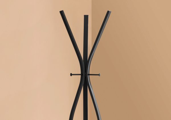 12" X 18" X 72" Black  Metal  Coat Rack - Image 3