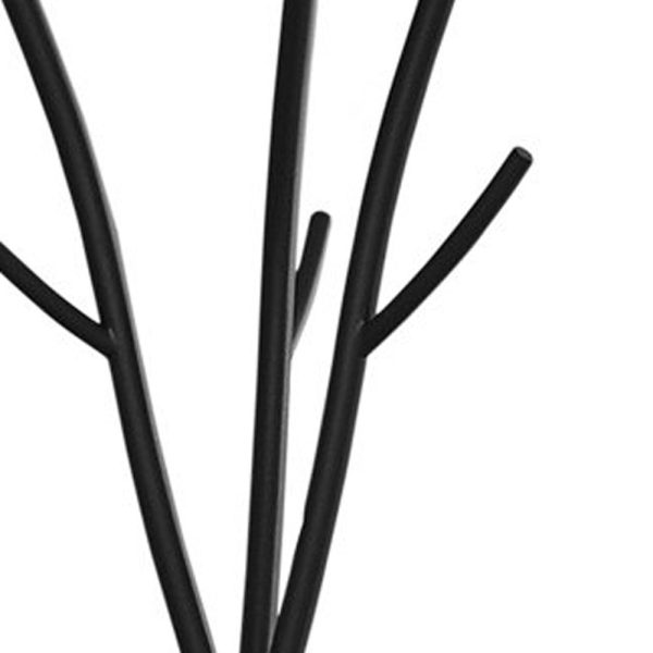 74" Black Metal Modern Tree Branch Coat Rack - Image 3