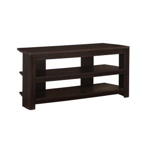 42" Dark Brown Open shelving TV Stand