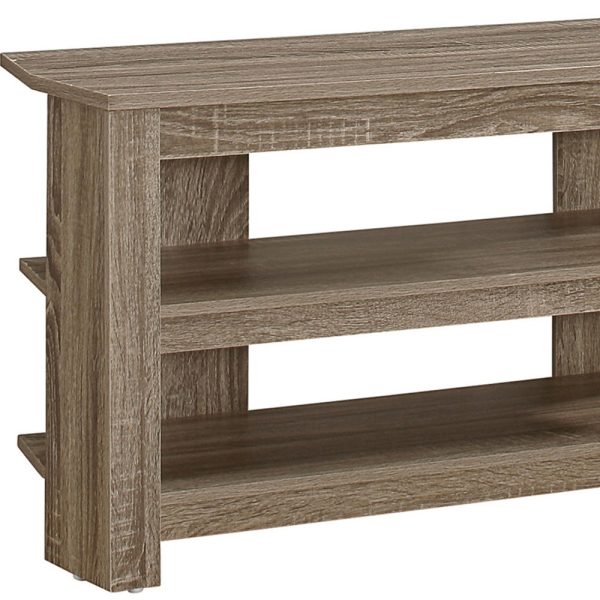 42" Brown Open Shelving TV Stand - Image 4