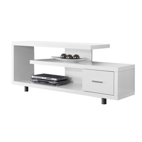 60" White Open Shelving TV Stand - Image 3