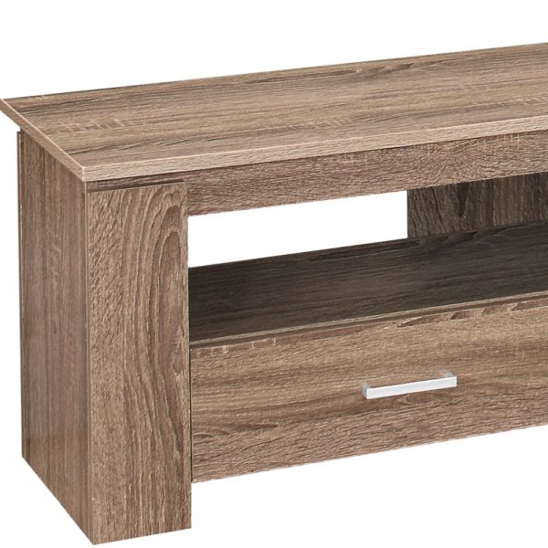 47" Deep Taupe Open Shelving TV Stand - Image 4