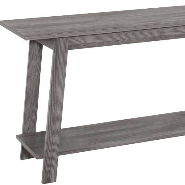 42" Gray Open Shelving TV Stand - Image 4