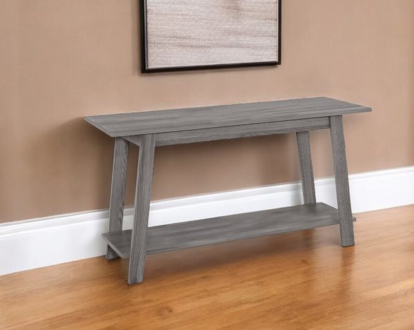 42" Gray Open Shelving TV Stand - Image 2