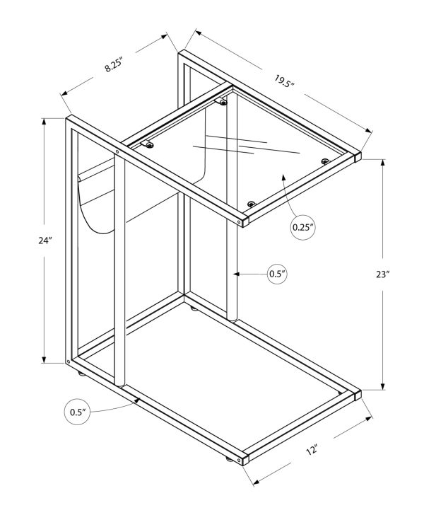 White Modern Metal And Glass Tv Table - Image 4