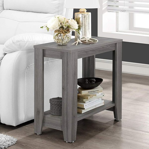 24" Gray Console Table With Storage - Image 4