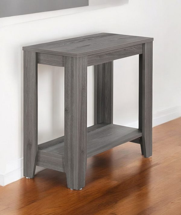 24" Gray Console Table With Storage - Image 2