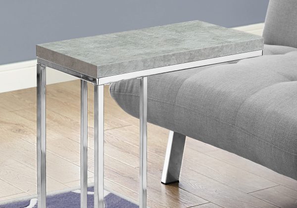 18.25" X 10.25" X 25.25" Grey Particle Board Metal  Accent Table - Image 2