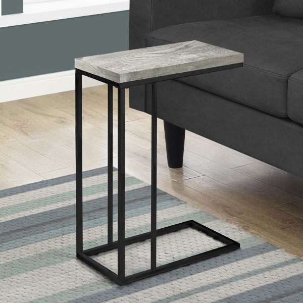 18.25" X 10.25" X 25.25" Greyblack Particle Board Metal  Accent Table - Image 3
