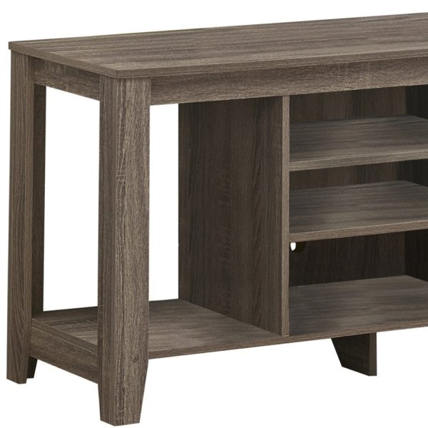 48" Deep Taupe Open Shelving TV Stand - Image 4