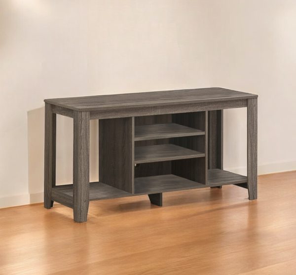 48" Deep Taupe Open Shelving TV Stand - Image 2