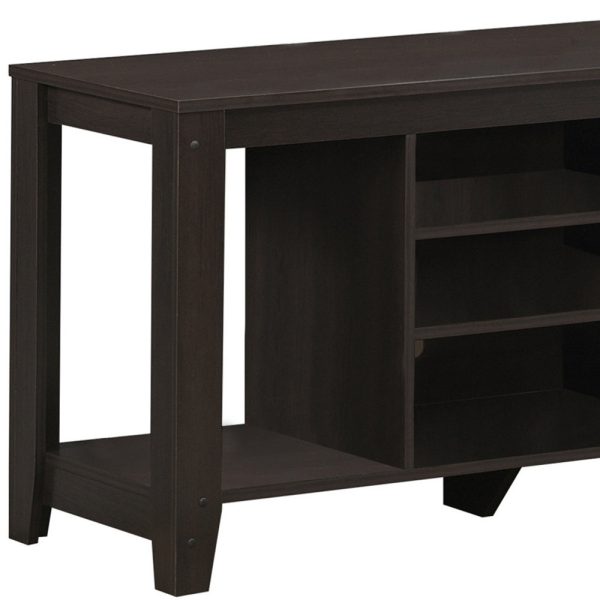 48" Dark Brown Open shelving TV Stand - Image 4