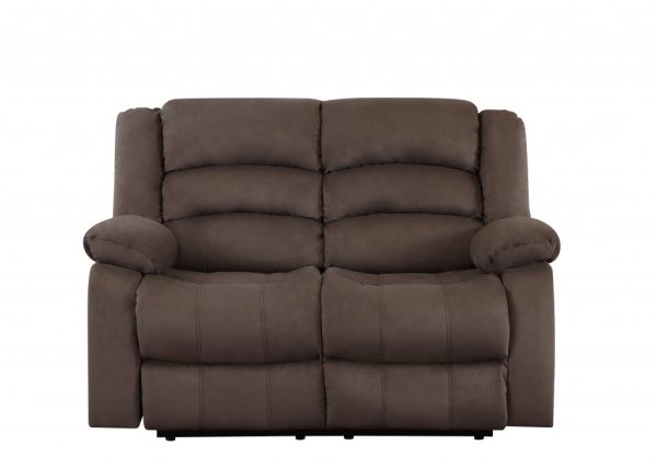 Two Piece Indoor Brown Microsuede Five Person Seating Set - Image 2