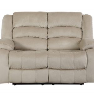 Two Piece Indoor Beige Microsuede Five Person Seating Set