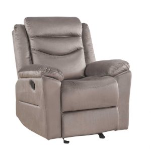 37" Brown Velvet Recliner