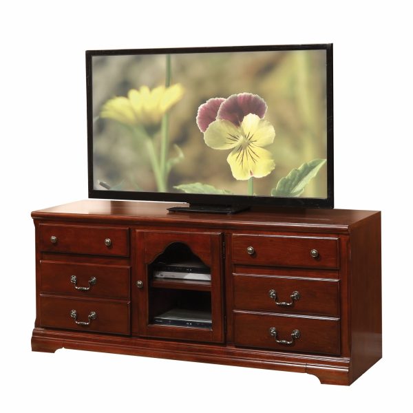 58" Brown Solid and Manufactured Wood TV Stand - Image 4