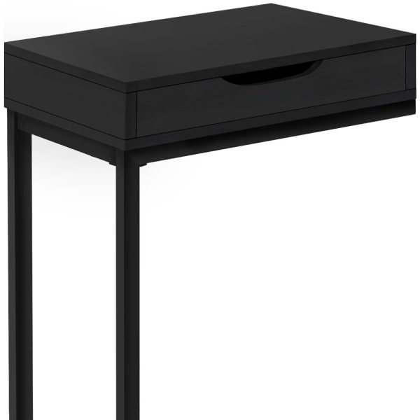16" X 10.25" X 24.5" Black Metal With A Drawer Accent Table - Image 3
