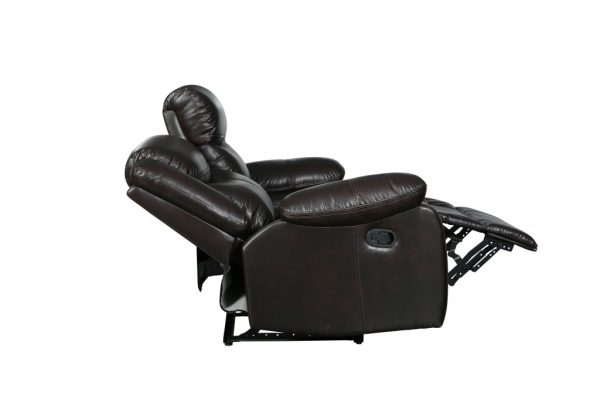 Two Piece Indoor Brown Microsuede Five Person Seating Set - Image 4