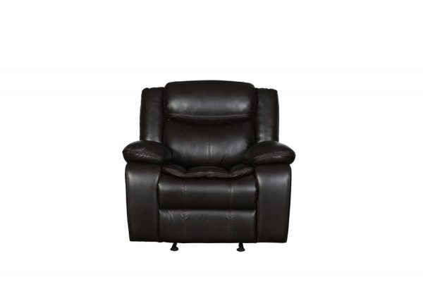 Three Piece Indoor Brown Microsuede Five Person Seating Set - Image 2