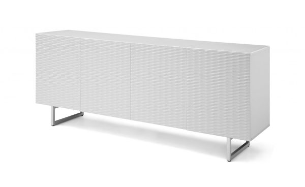 79" White Stainless Steel Solid Console Table - Image 3