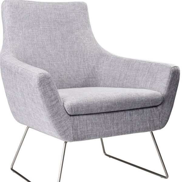 Pale Grey Upholstered Armchair - Image 4