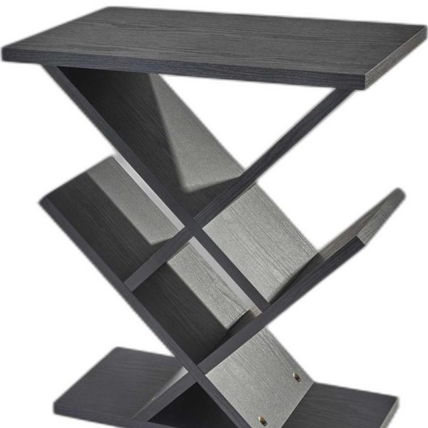 19" Black Solid Wood Pedestal Console Table - Image 4