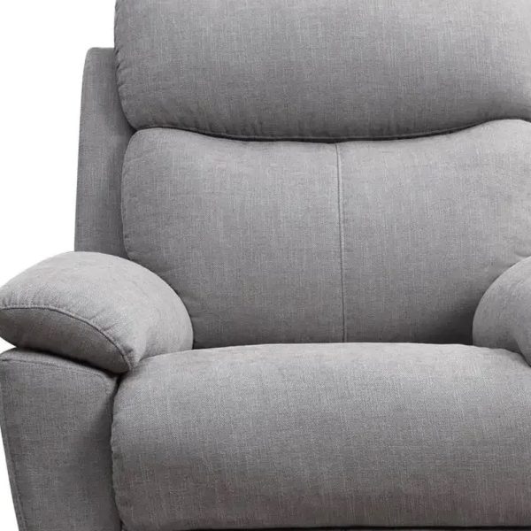 35" Light Gray Fabric Power Recliner With USB - Image 3