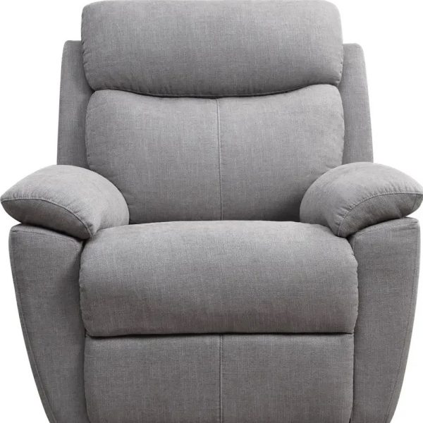 35" Light Gray Fabric Power Recliner With USB - Image 4