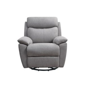 35" Light Gray Fabric Power Recliner With USB