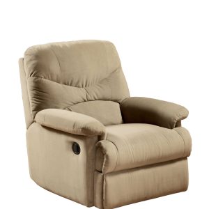 35" Beige Microfiber Recliner