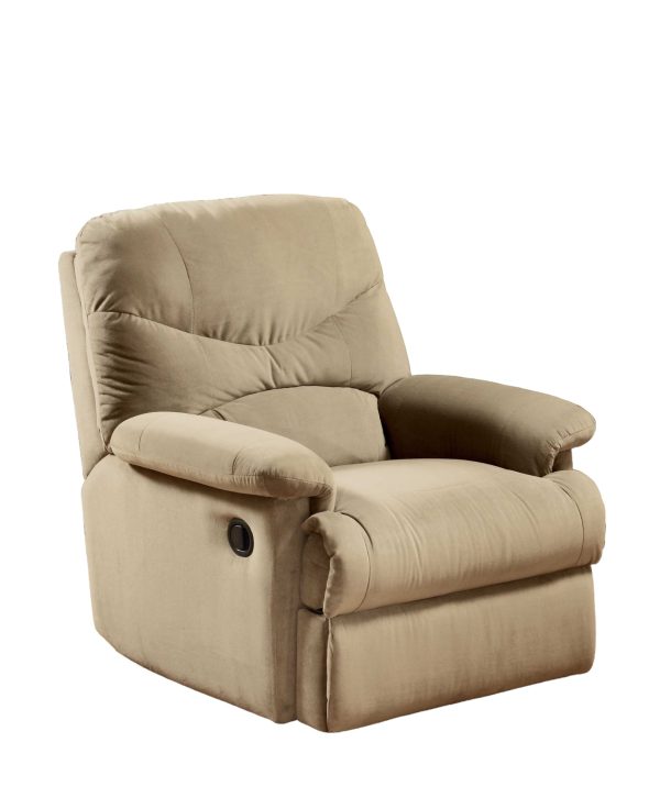 35" Beige Microfiber Recliner