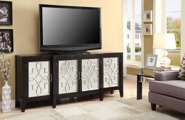 72" Black Solid Wood Console Table - Image 4