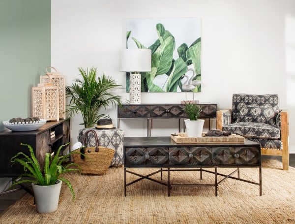 Rectangular Solid Wood Coffee Table W 3 Drawers - Image 4