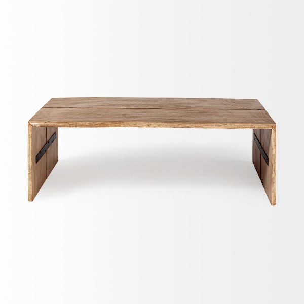 Rectangular Solid Wood Top And Base Coffee Table - Image 2
