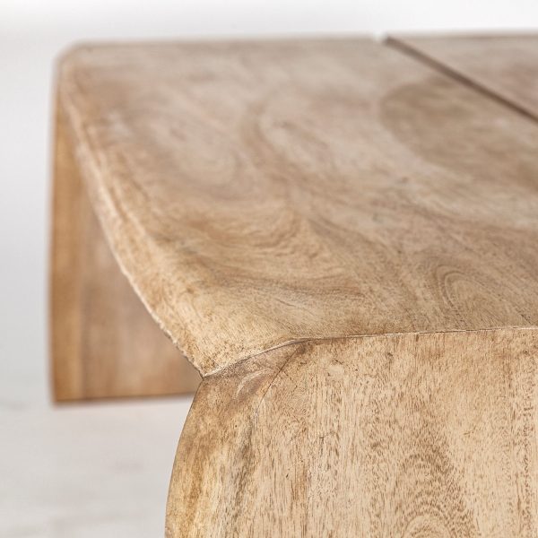 Rectangular Solid Wood Top And Base Coffee Table - Image 4
