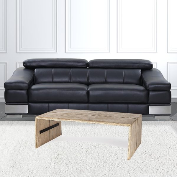 Rectangular Solid Wood Top And Base Coffee Table - Image 3