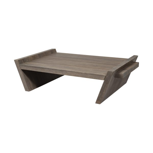 36" Brown Coffee Table - Image 3