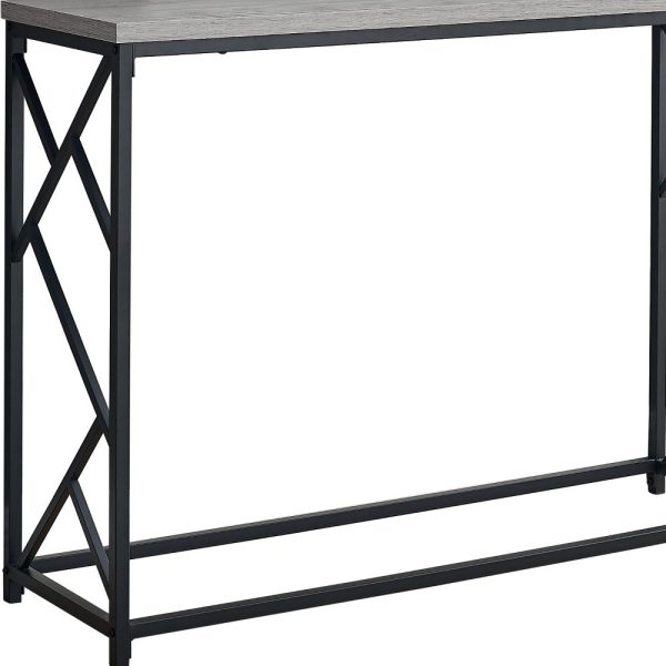 44" Gray and Black Frame Console Table - Image 4