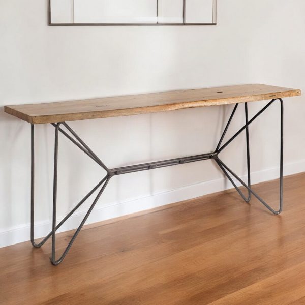 16" Brown Solid Wood Console Table - Image 2