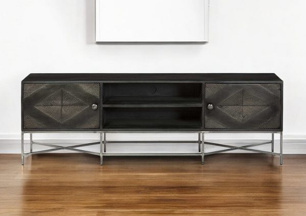 16" Dark Brown Solid Wood Console Table - Image 2