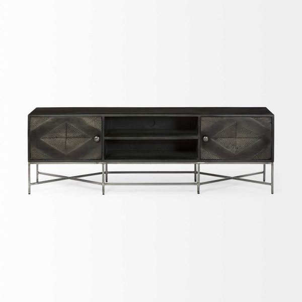 16" Dark Brown Solid Wood Console Table - Image 3