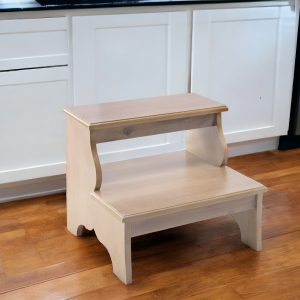 15" Natural Solid and Manufactured Wood Step Stool